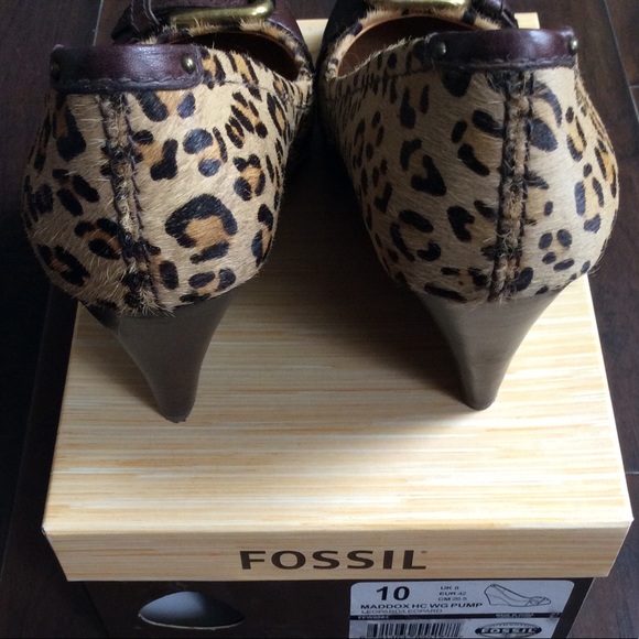 🐆 Fossil ‘Maddox’ Calf Hair Leopard Pumps 🐆 - Picture 6 of 8